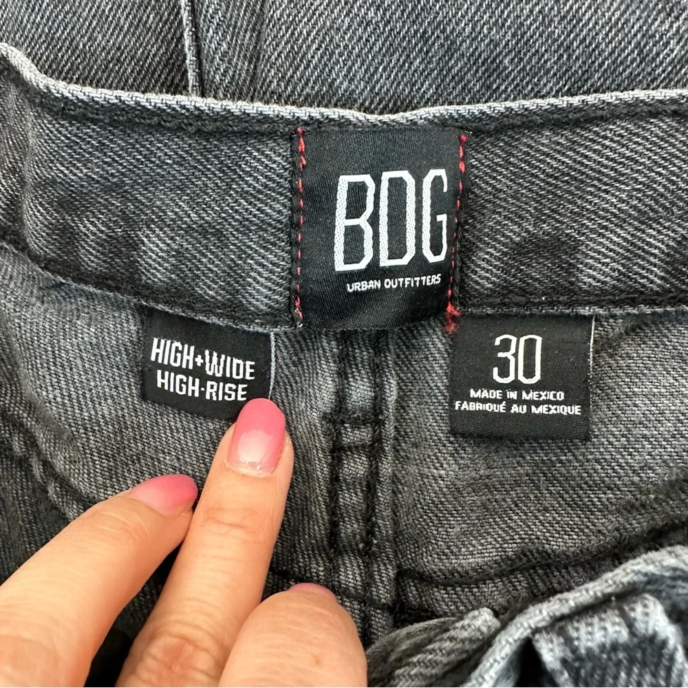 UO BDG High+Wide High Rise Gray Jeans - Picture 4 of 10